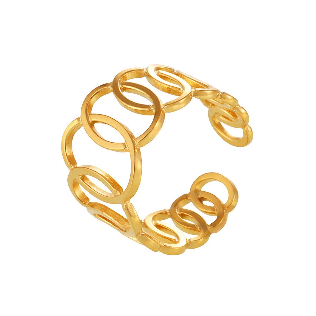 LUX JOYAS - Anillo Baño Oro Amarillo 18k Entrelazado