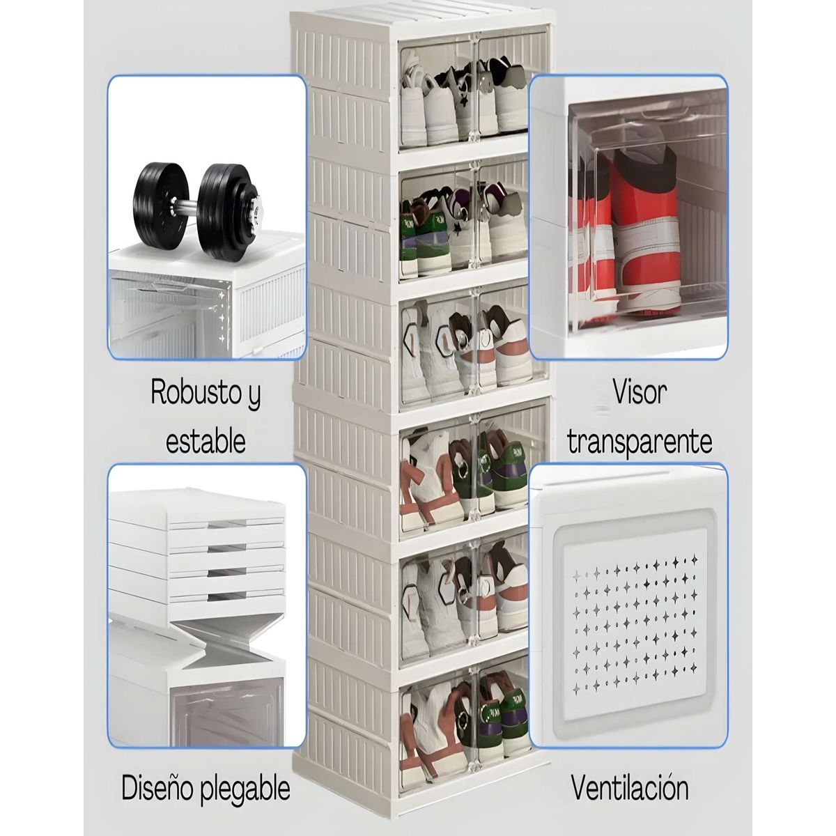 GENERICO - ORGANIZADOR DOBLE DE ZAPATOS 6 NIVELES  12 PARES
