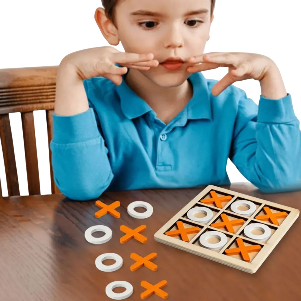 GENERICO - Juego De Mesa Clásico Juego Del Gato En Madera X Y 0