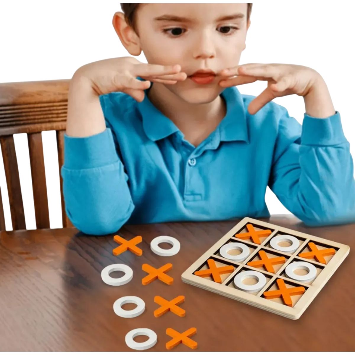 GENERICO - Juego De Mesa Clásico Juego Del Gato En Madera X Y 0