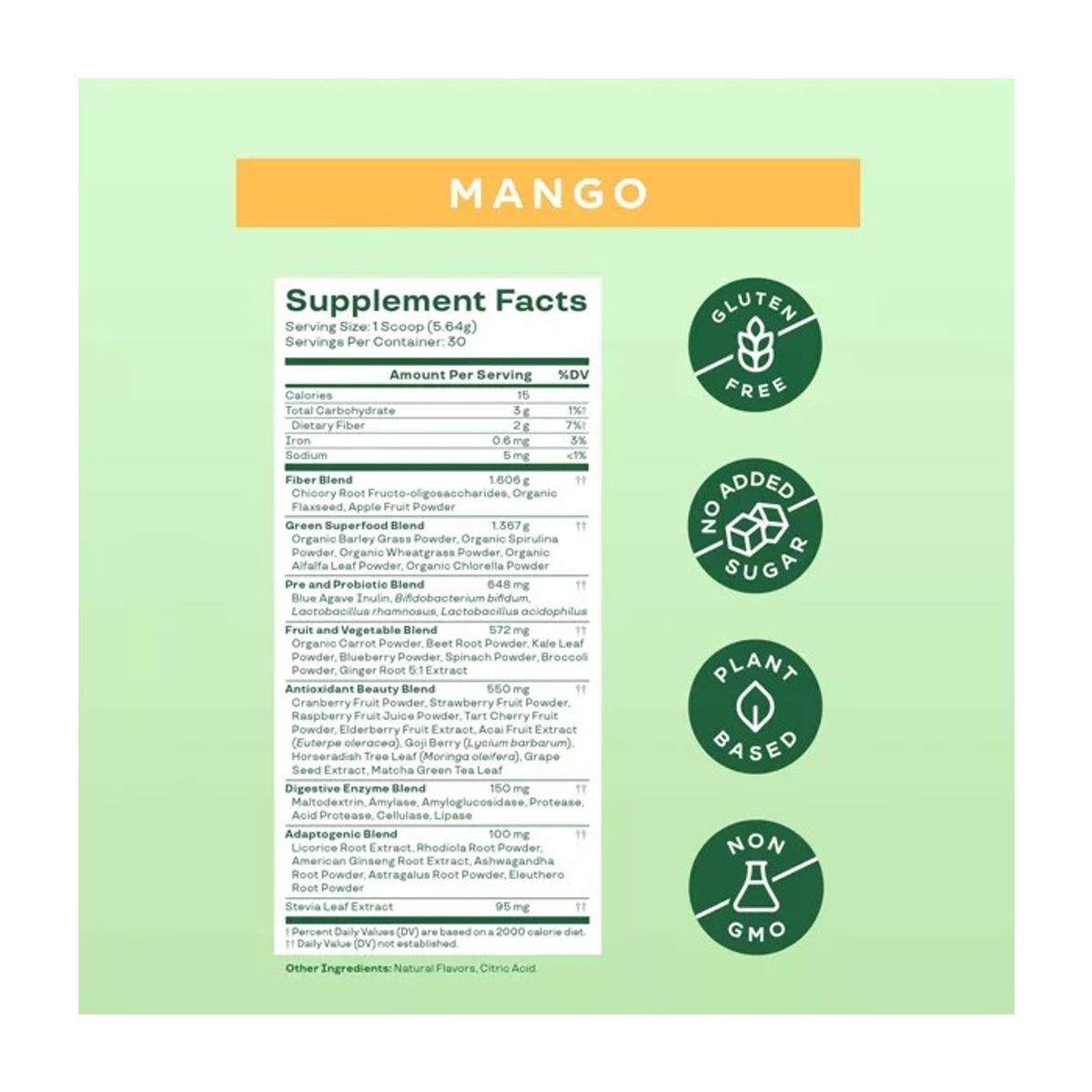 BLOOM - Bloom Greens Superfoods Batido De Vegetales Mango