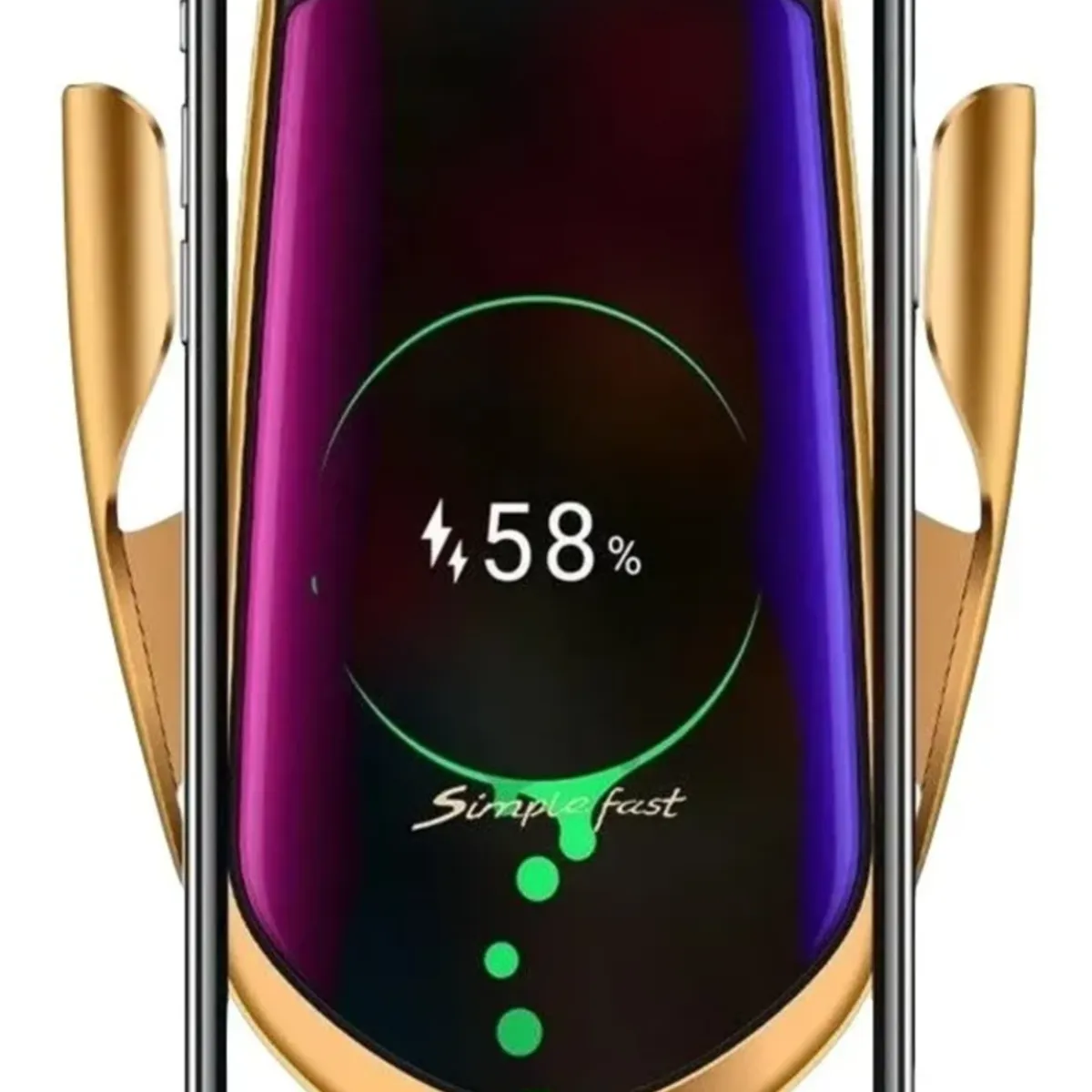 GENERICO - Soporte Para Celular Auto Con Cargador Inalámbrico