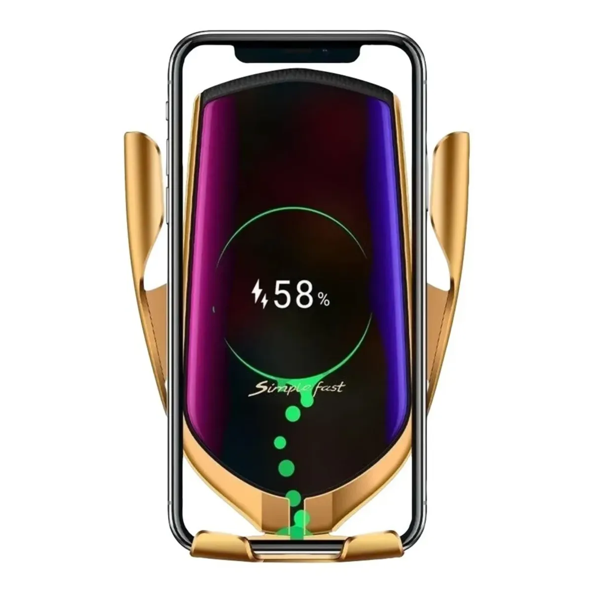 GENERICO - Soporte Para Celular Auto Con Cargador Inalámbrico