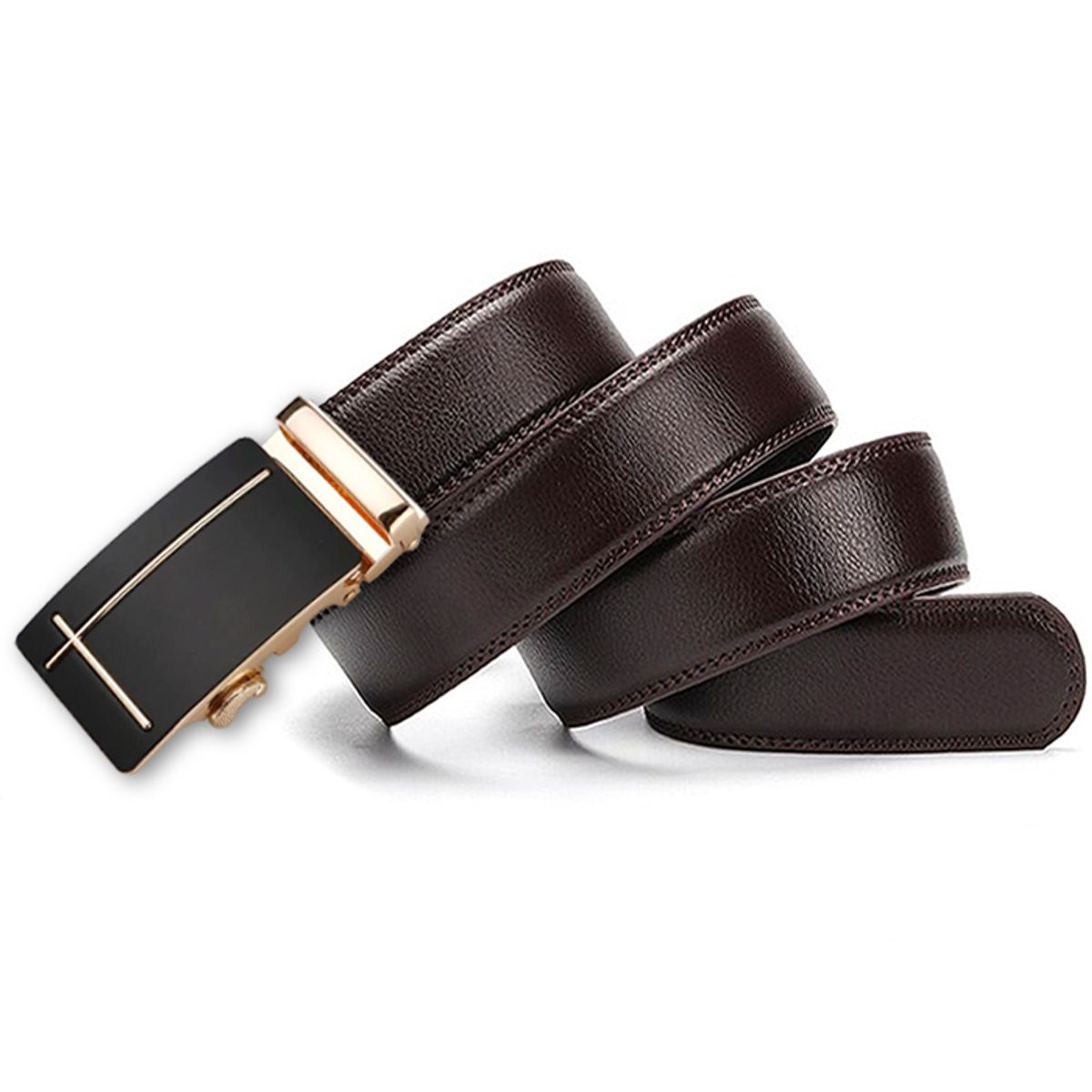 SN SONEC - Cinturón ejecutivo automático hombre modelo Salib Dorado