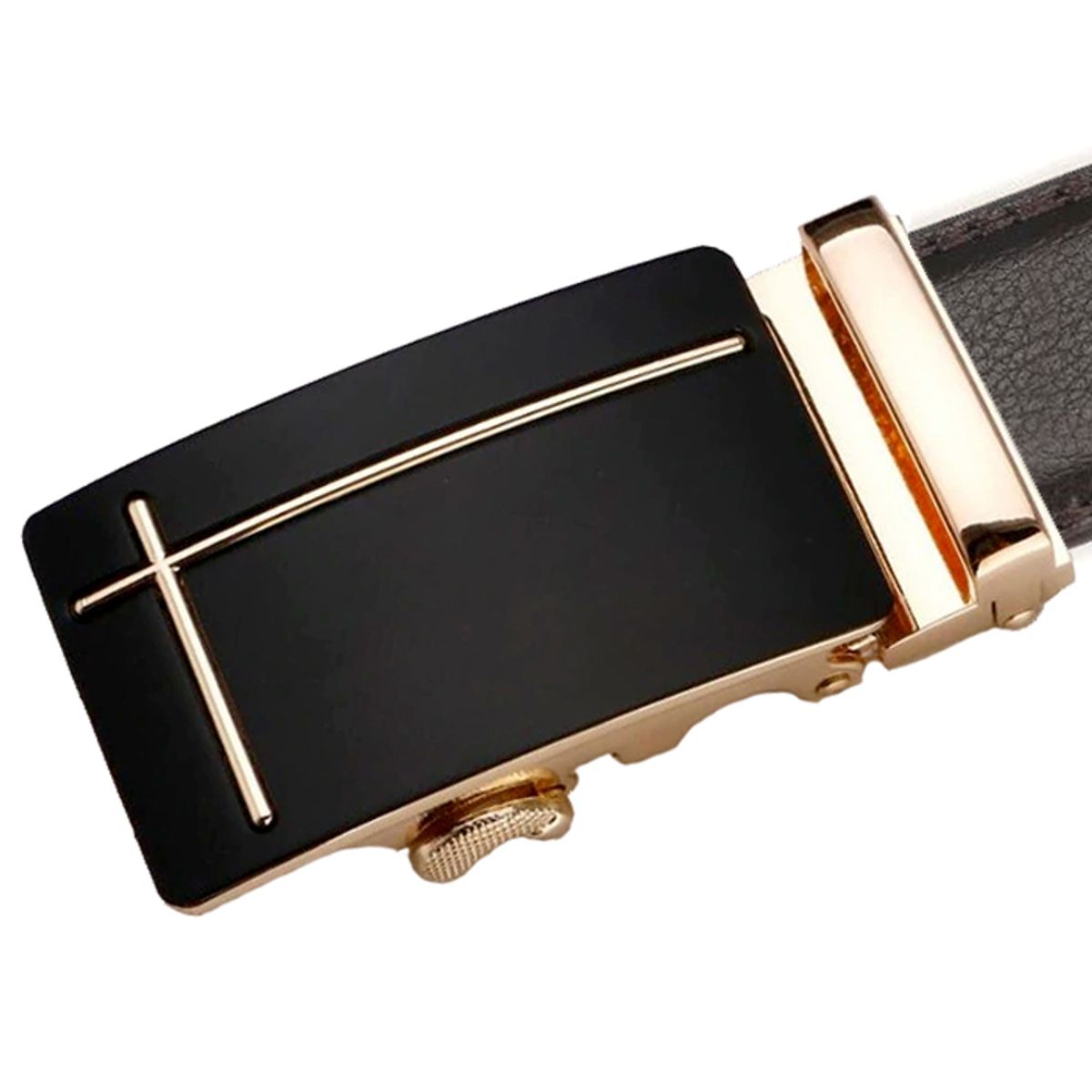 SN SONEC - Cinturón ejecutivo automático hombre modelo Salib Dorado