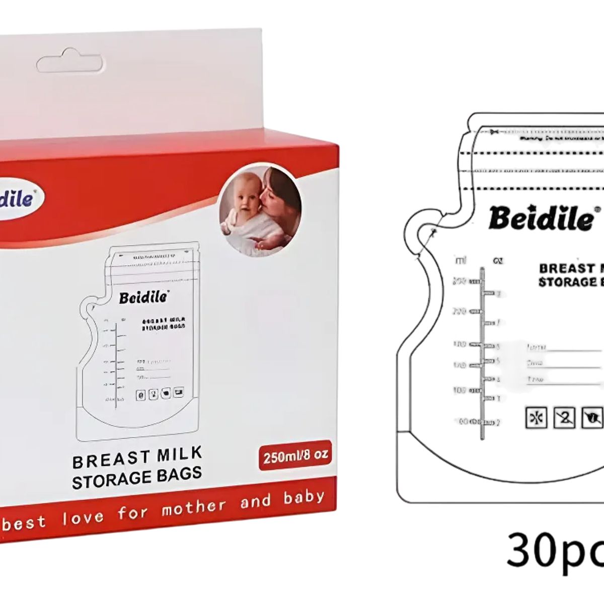 GENERICO - Bolsas Para Leche Materna 30 Unidades