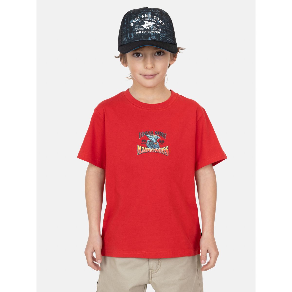 MAUI AND SONS - Pack Polera Jockey Aqualuz Rojo Infantil Maui And Sons