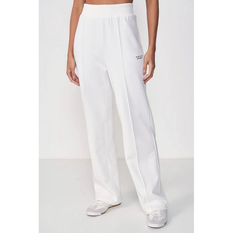 COLCCI - Pantalón de Moletón Recto Wide Leg Fashion  Blanco  Colcci Sport Inspire