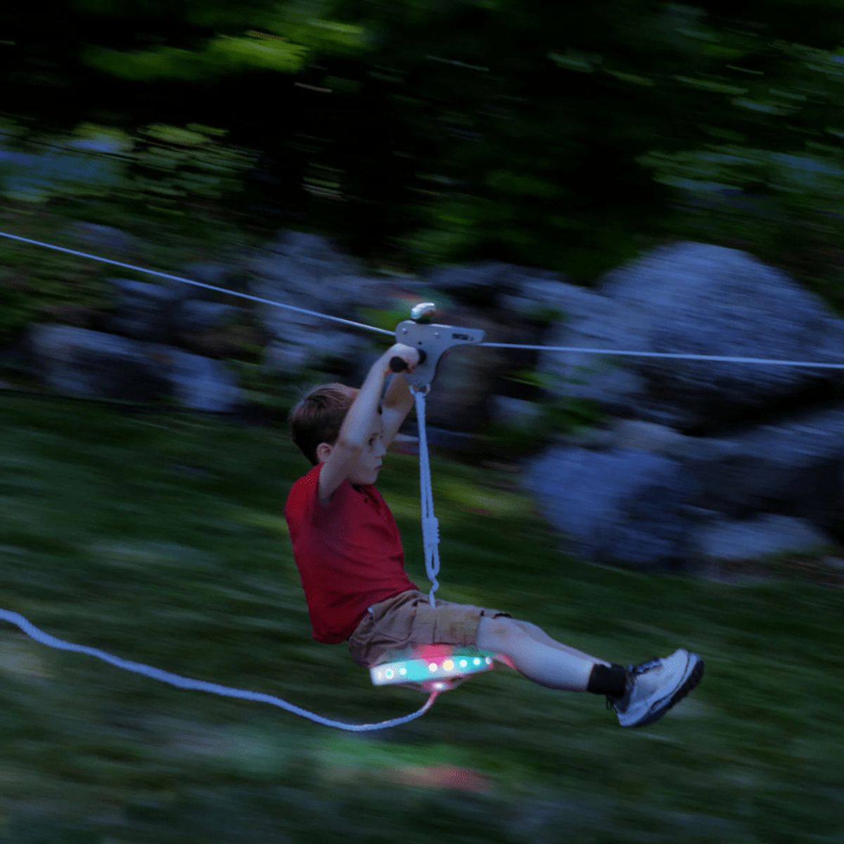 SLACKERS - Kit Tirolesa 30,5 m con Freno Slackers Riderz Zipline