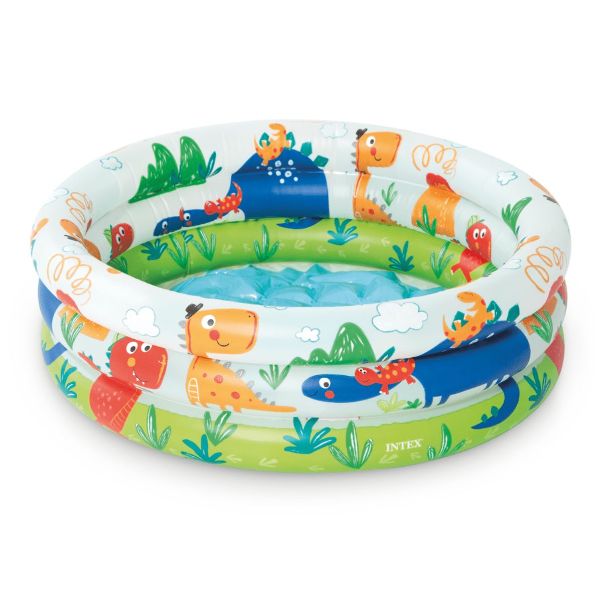 INTEX - Piscina Bebé Inflable Dinosaurio Intex 61x22 Cm Dino Buddies 3 Ring