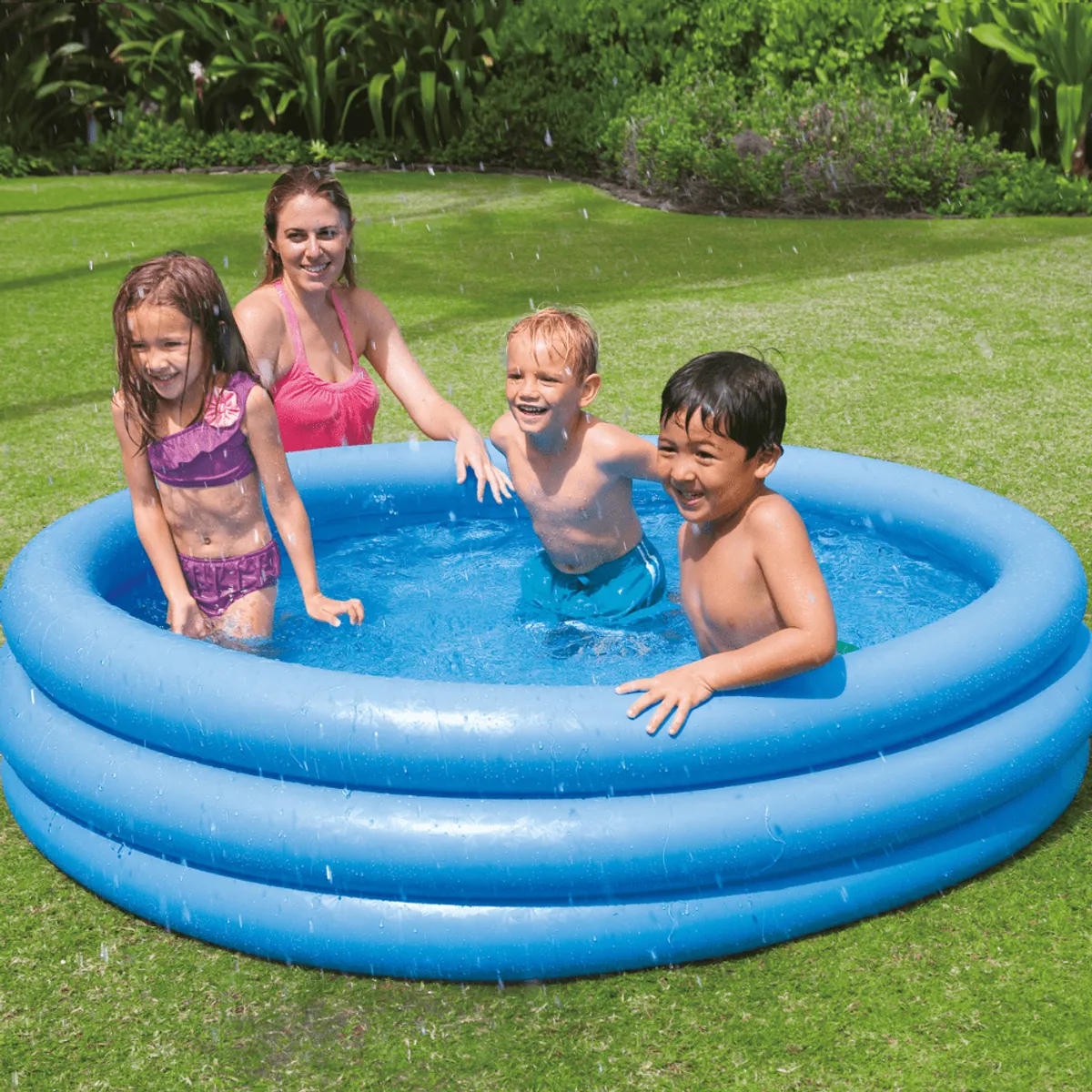 INTEX - Piscina Bebé Inflable Intex Crystal Blue 168x38 Cm