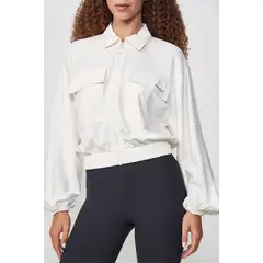 COLCCI - Chaqueta Femenina Loose con Bolsillos Frontales Sport