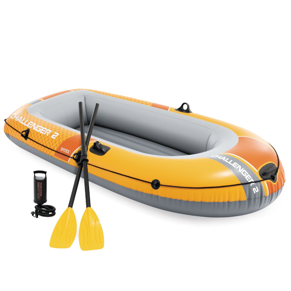 INTEX - Bote Inflable Intex Challenger 2 Set Capacidad 200 Kg + Remos + Inflador