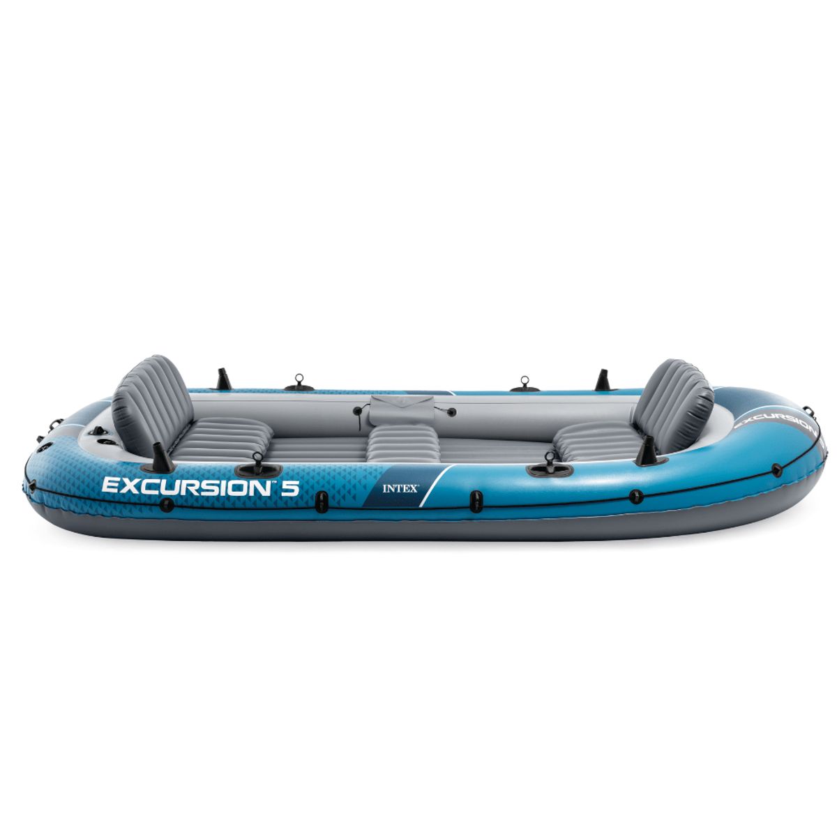 INTEX - Bote Inflable Intex Excursion 5 Set Capacidad 600 Kg + Remos + Inflador