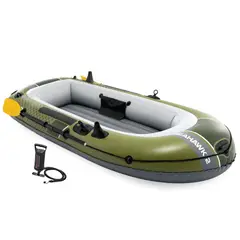 INTEX - Bote Inflable Seahawk 2 Set Capacidad 240 Kg + Remos + Inflador