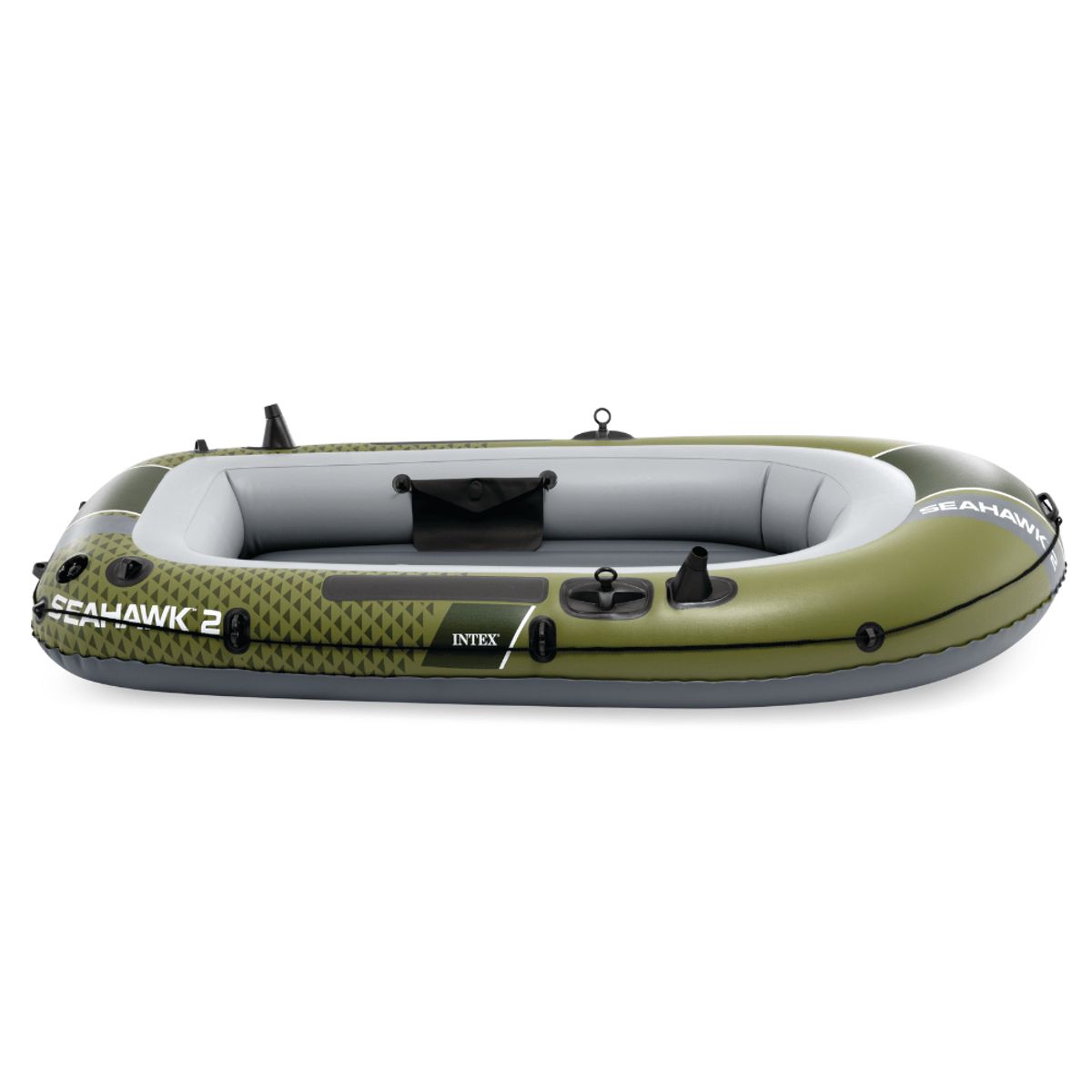 INTEX - Bote Inflable Intex Seahawk 2 Set Capacidad 240 Kg + Remos + Inflador