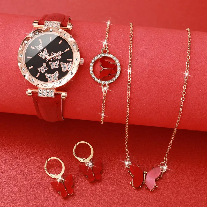 GENERICO - Set reloj con accesorios de acero inoxidable mujer