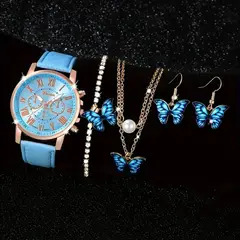 GENERICO - Set reloj con accesorios de acero inoxidable mujer