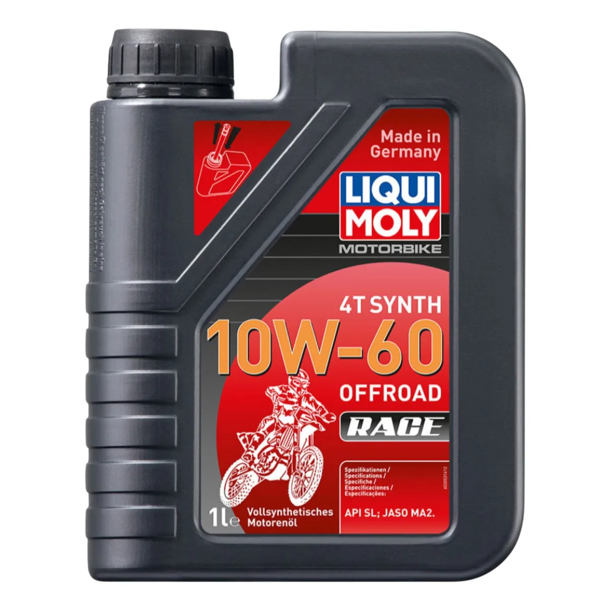 LIQUI MOLY - Aceite para Moto 10w60 4T Offroad Race Liqui Moly 1 Lt.