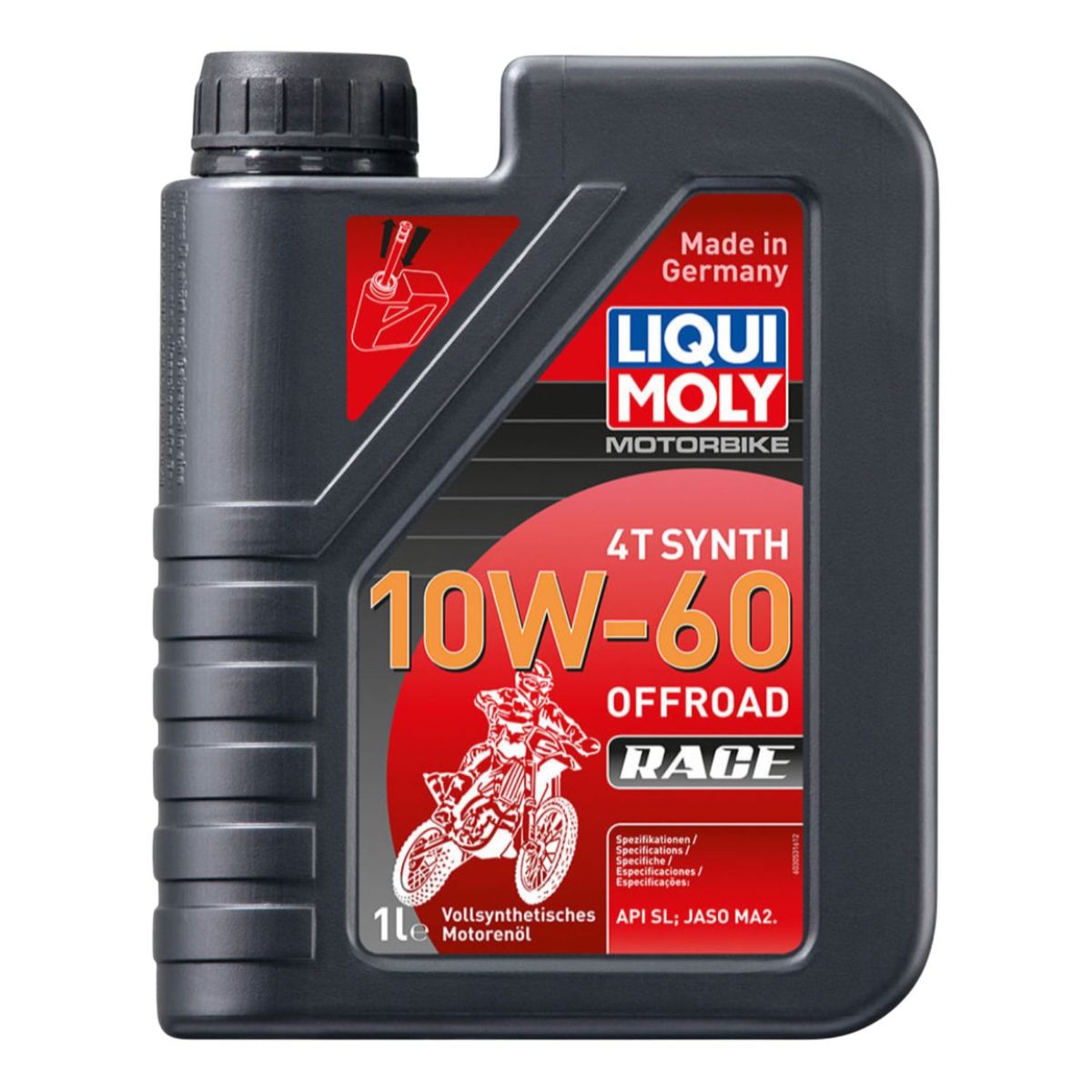 LIQUI MOLY - Aceite para Moto 10w60 4T Offroad Race Liqui Moly 1 Lt.