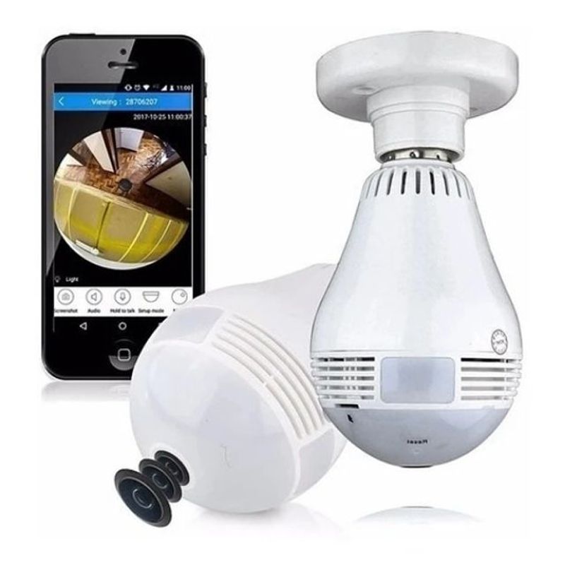 GENERICO - Ampolleta Led Con Camara 360° Hd Wifi Luz Blanco