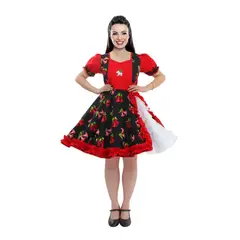 EKOL TACTICA MILITAR - Vestido Huasa Chinita Floreado Mujer Adulta Varios Colores