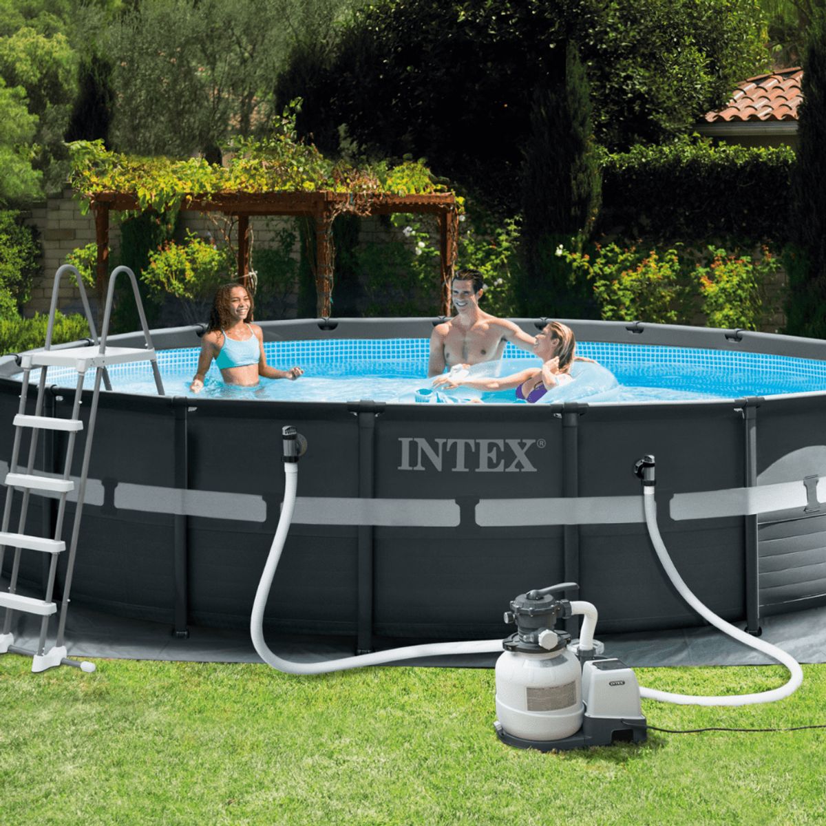 INTEX - Bomba de Arena Intex Para Piscina 79 m3hr Sand Filter Pumps