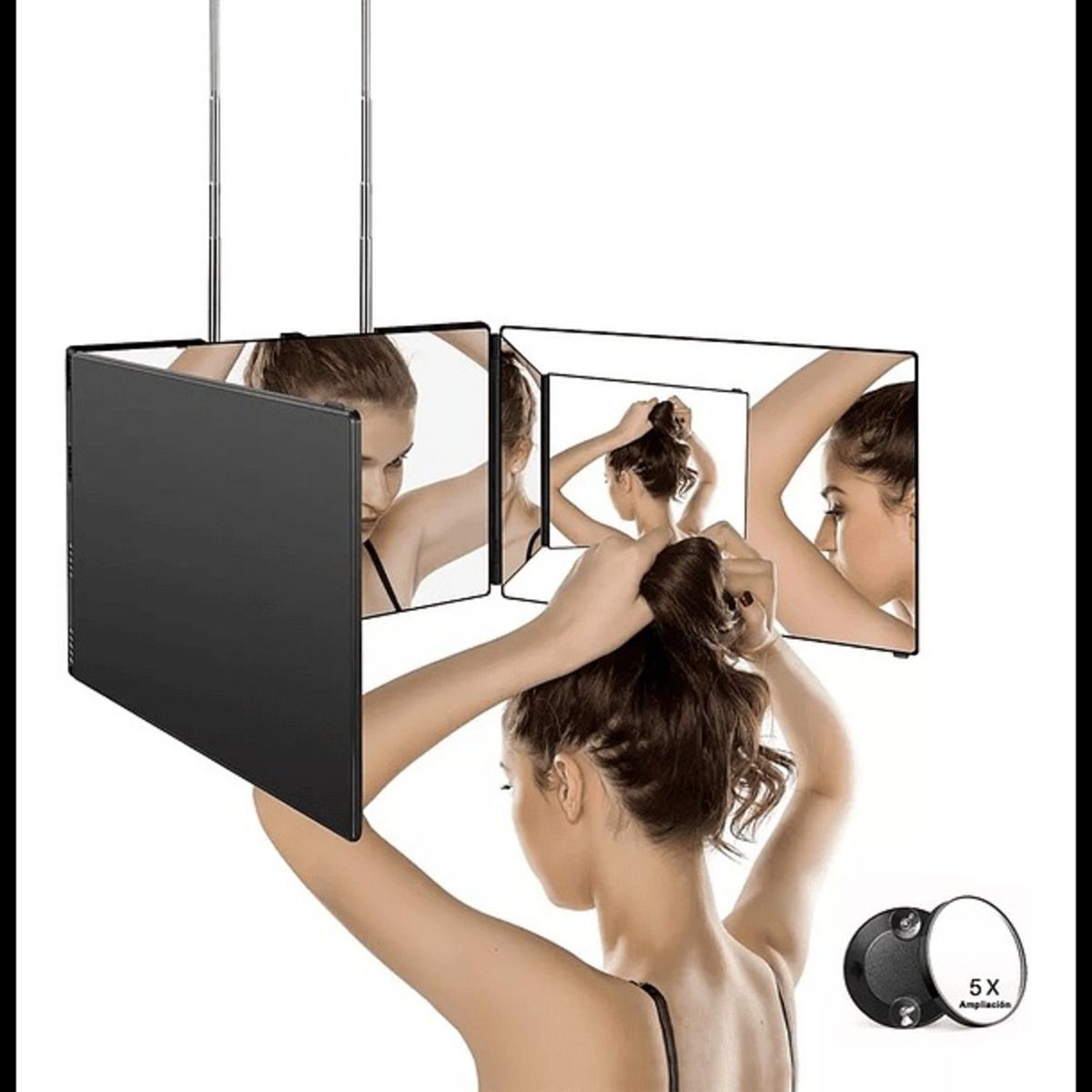 MOVI - Espejo De 3 Vías Para Corte De Pelo Automático