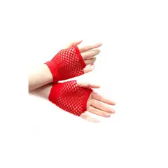 GENERICO - Guante Malla Corto Rojo 1 Par