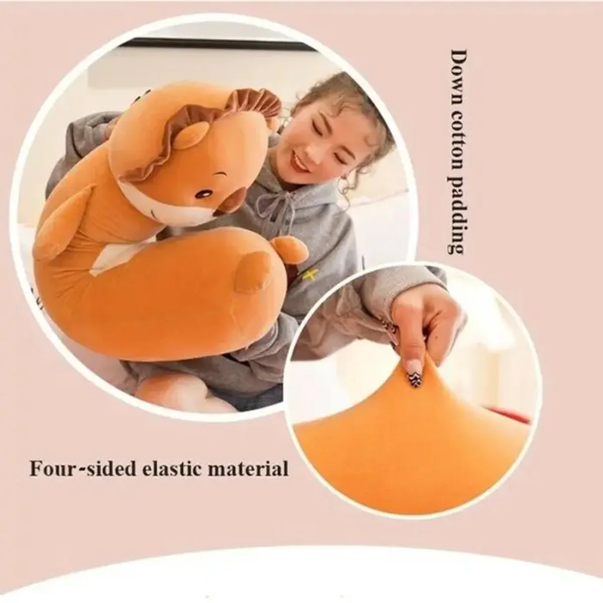 GENERICO - COJIN Almohada cilíndrica LEON juguete de peluche perezoso TF