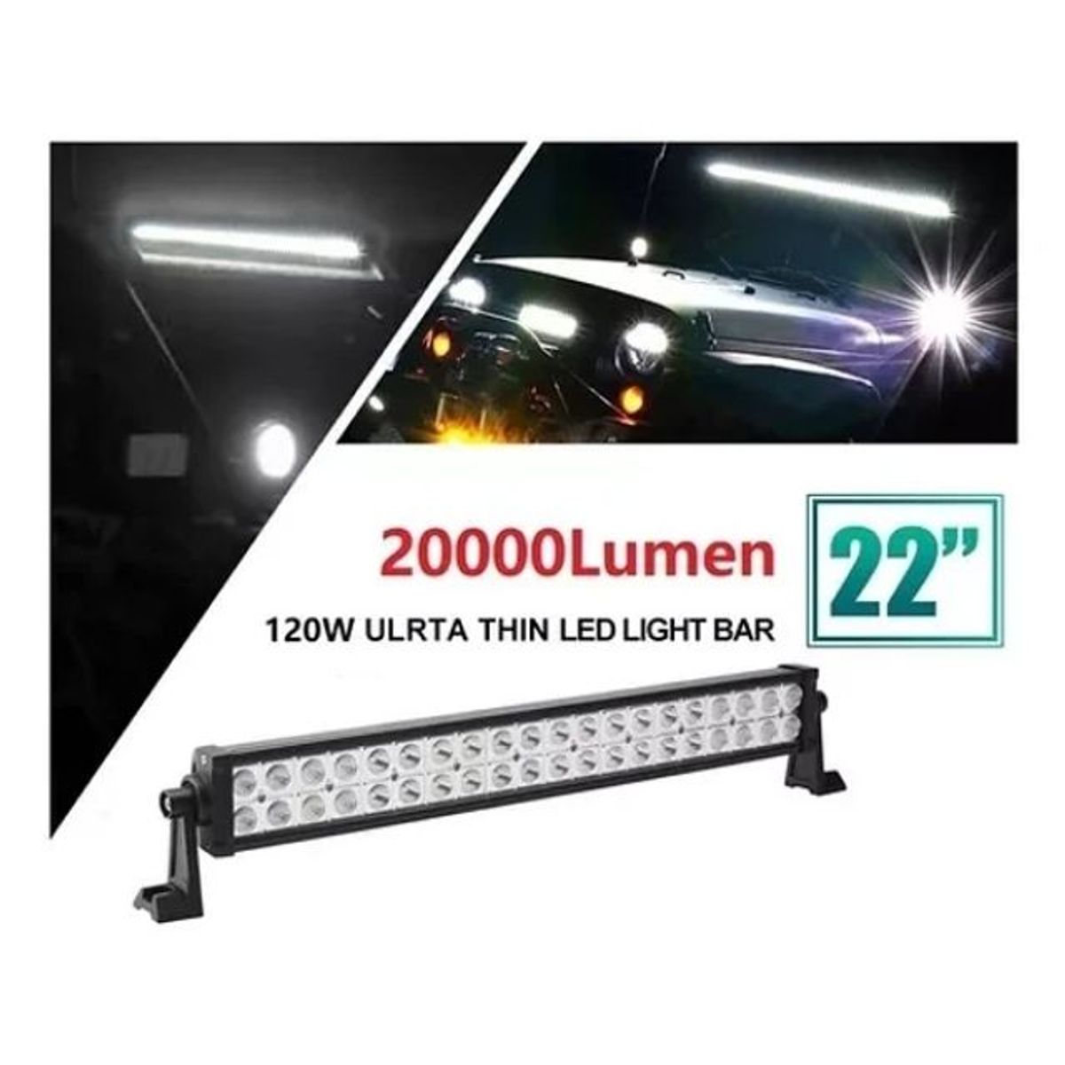 GENERICO - Barras Led 4x4 54cm Foco Auto Barra Neblinero 120w