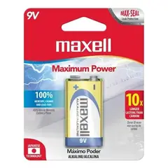 MAXELL - Baterías Alcalinas 9v Pack 1 Unidad