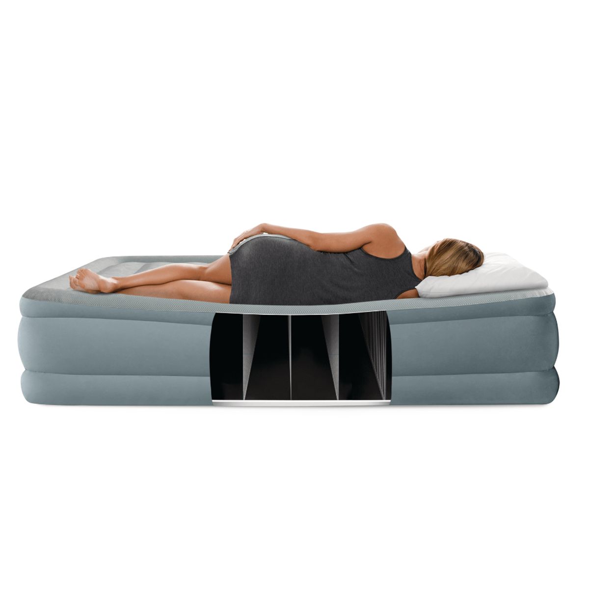 INTEX - Colchón Inflable Eléctrico Intex 2 Plazas 152x203x46 Cm