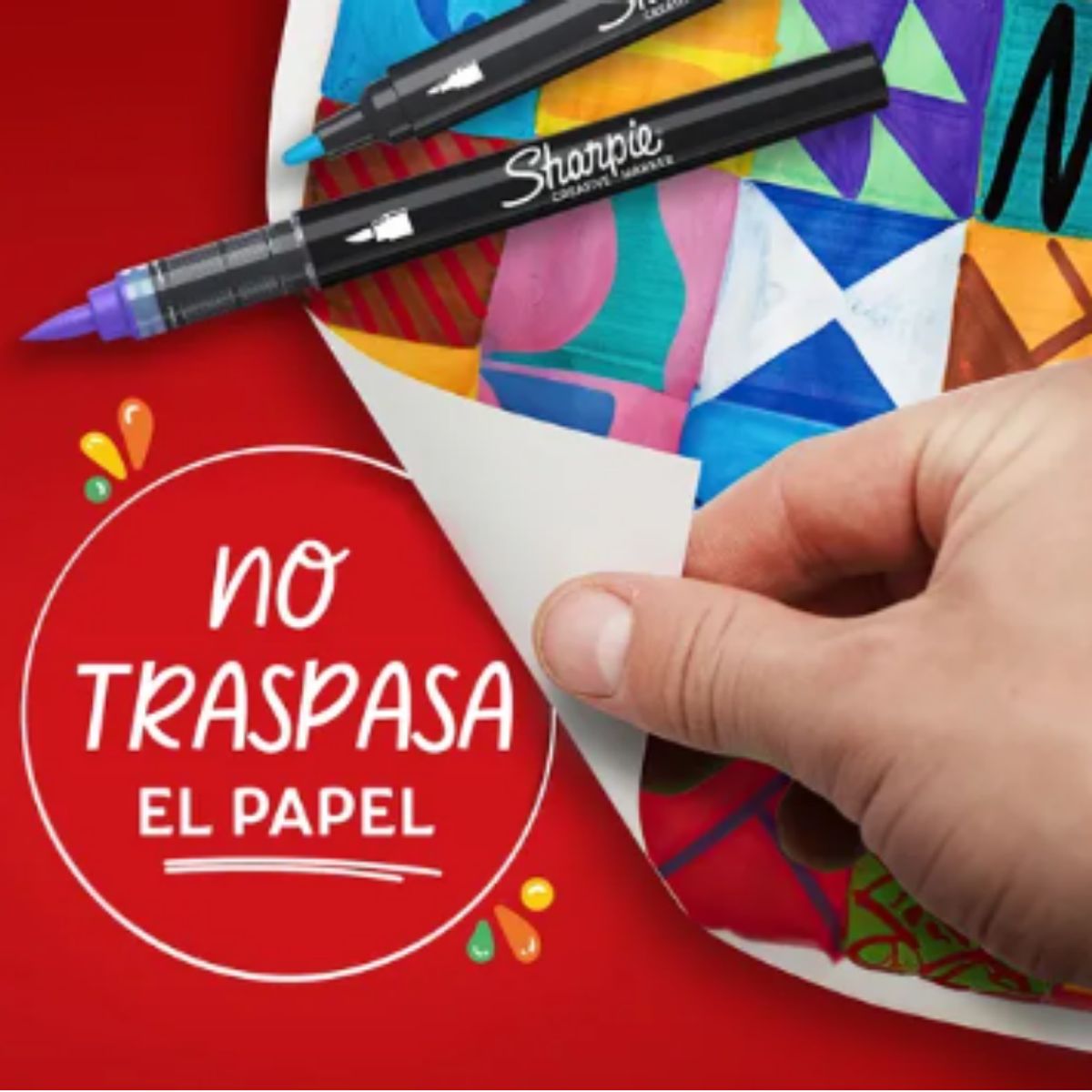 SHARPIE - 2 Marcadores Sharpie Acrilicos Punta Bala Colores Surtidos