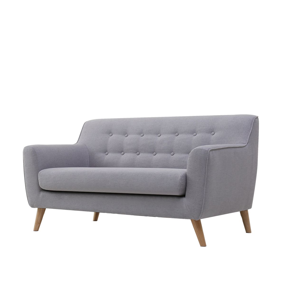 EPICADECO - SOFÁ 2 CUERPOS SIENA TELA GRIS ACERO EPICADECO