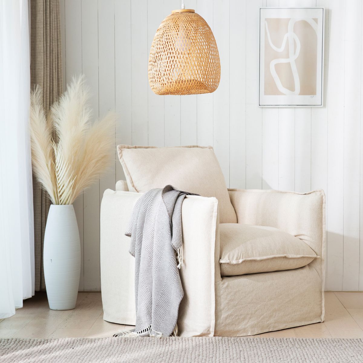 EPICADECO - SILLÓN 1 CUERPO MINOTTI GIRATORIO LINO CRUDO EPICADECO