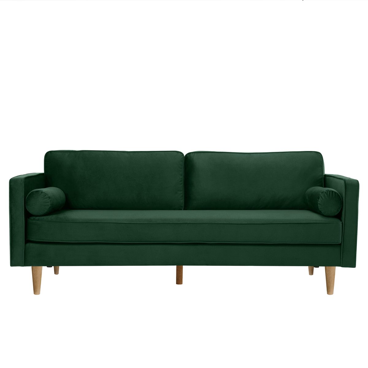 EPICADECO - SOFÁ 3 CUERPOS POLO TERCIOPELO VERDE BOTELLA EPICADECO