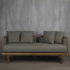EPICADECO - SOFÁ 3 CUERPOS DAKAR MADERA TECA CUERDA NAUTICA