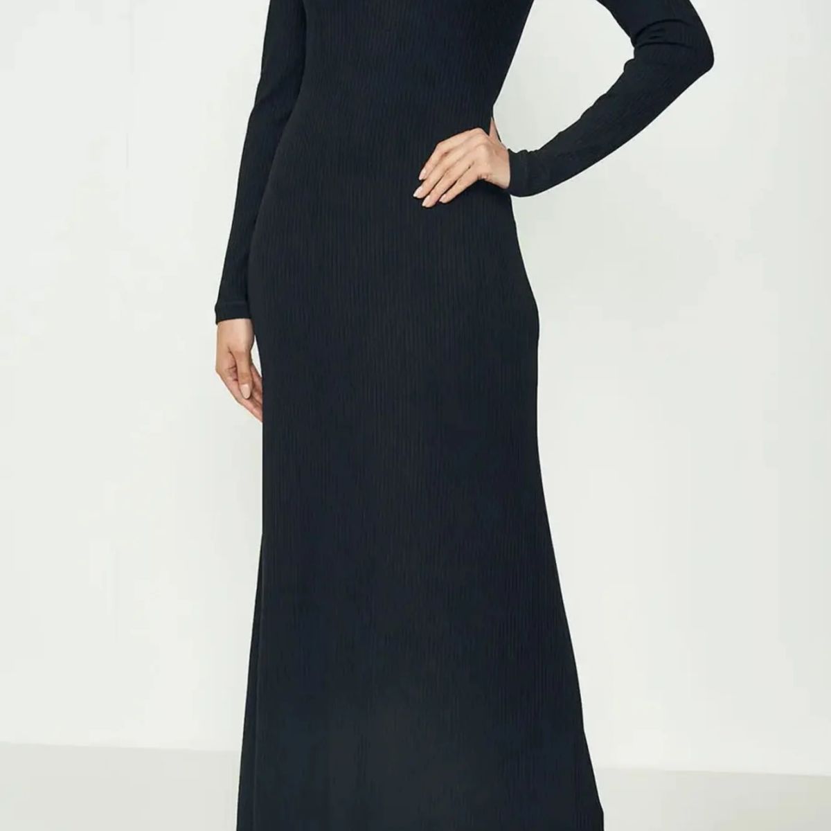 COLCCI - Vestido Canelado Cuello Alto