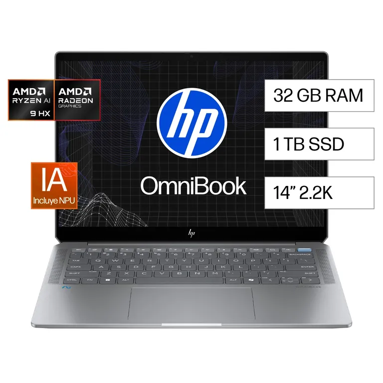 Notebook OmniBook Ultra 14-fd0001la AMD Ryzen AI 9 32gb Ram 1tb SSD Windows 11 Home