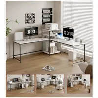 Escritorio 3 En 1 Convertible Multifuncional Con Estantería