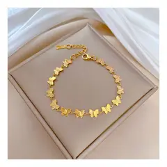 ZG JOYAS - Pulsera Mariposa De Titanio Ajustable Galvanizado