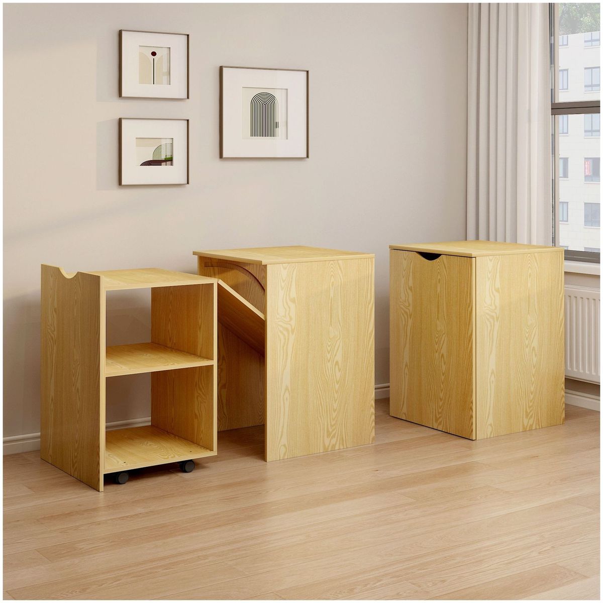 HOMER DESIGN - Escritorio Plegable Para Studio 140x44x80 Con Dos Repisa