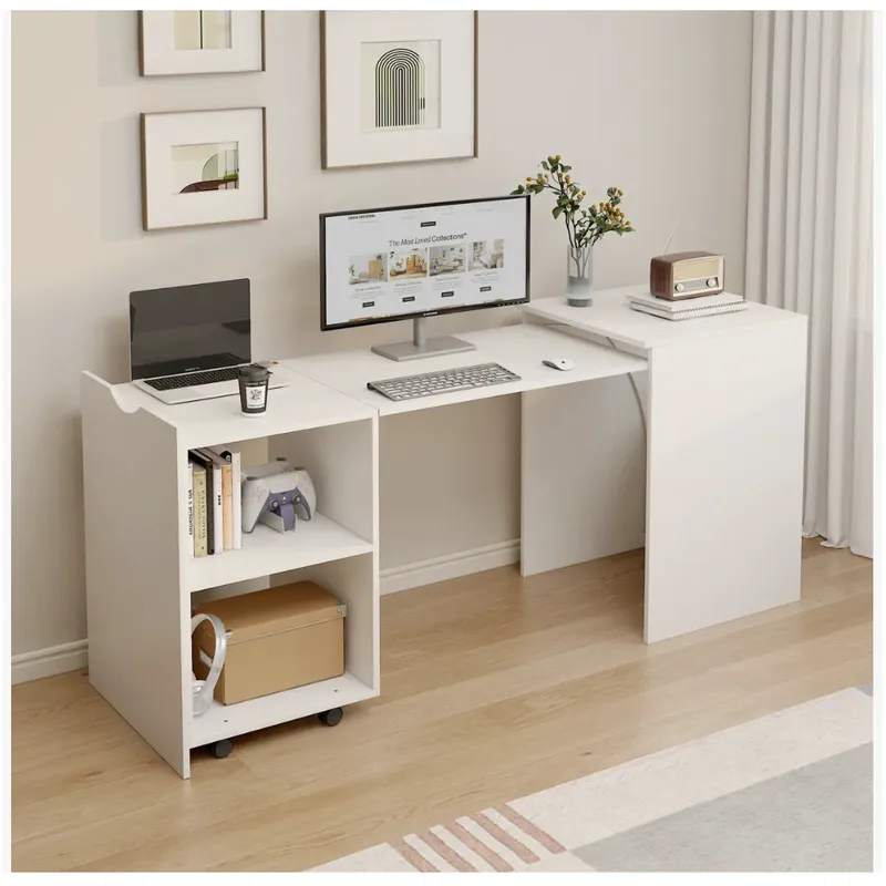 HOMER DESIGN - Escritorio Plegable Para Studio 140x44x80 Con Dos Repisa