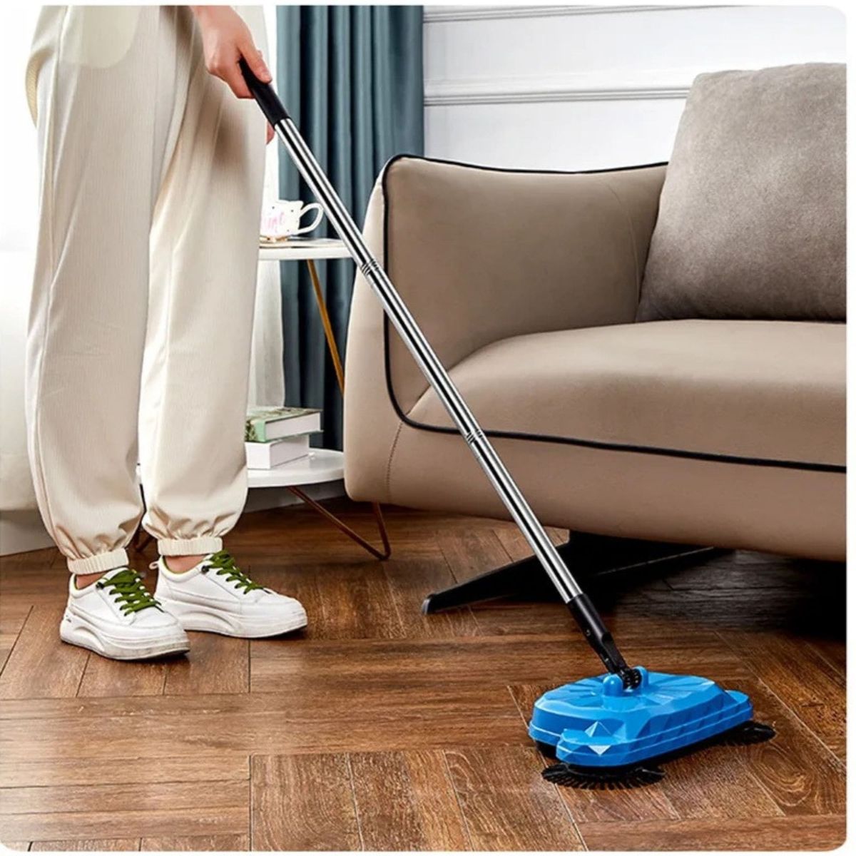 GENERICO - Escoba Multifuncional 3 en 1 Giratoria con Mango Ajustable