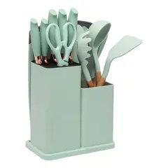 GENERICO - Set De 19 Utensilios Juego De Cocina Silicona Antiadherentes
