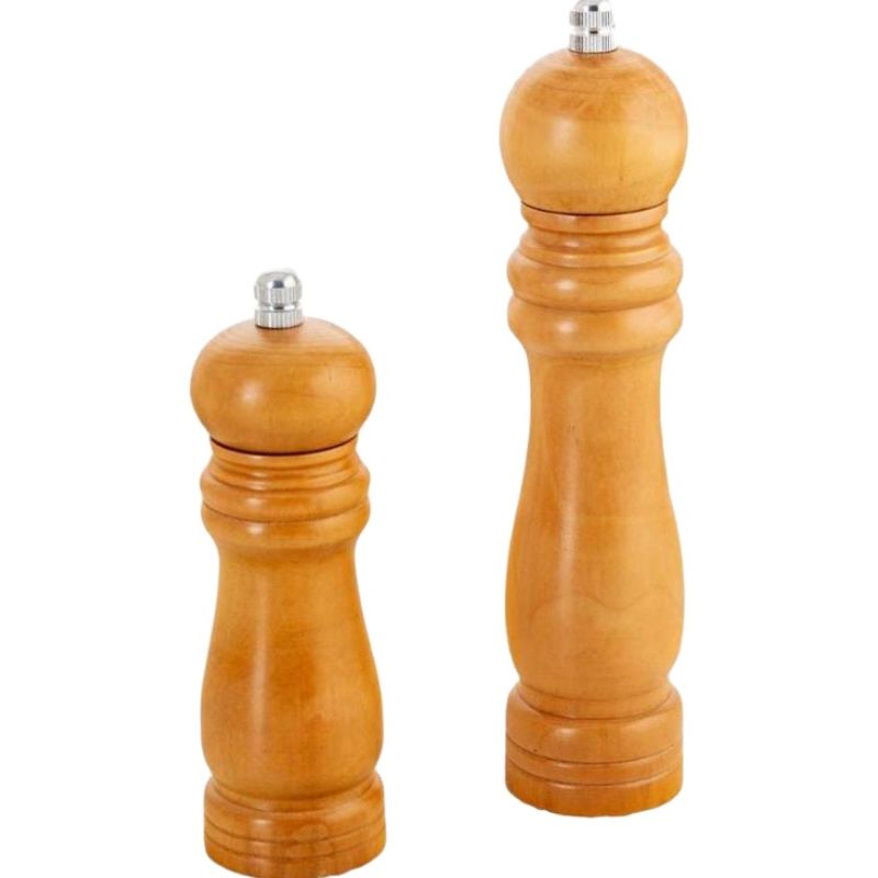 GENERICO - Molinillo De Sal Y Pimienta De Madera Set 2 Piezas 21cm