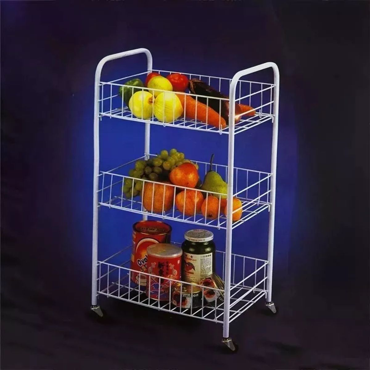 GENERICO - Carrito Verdulero Frutero 3 Estantes Con Ruedas Cocina