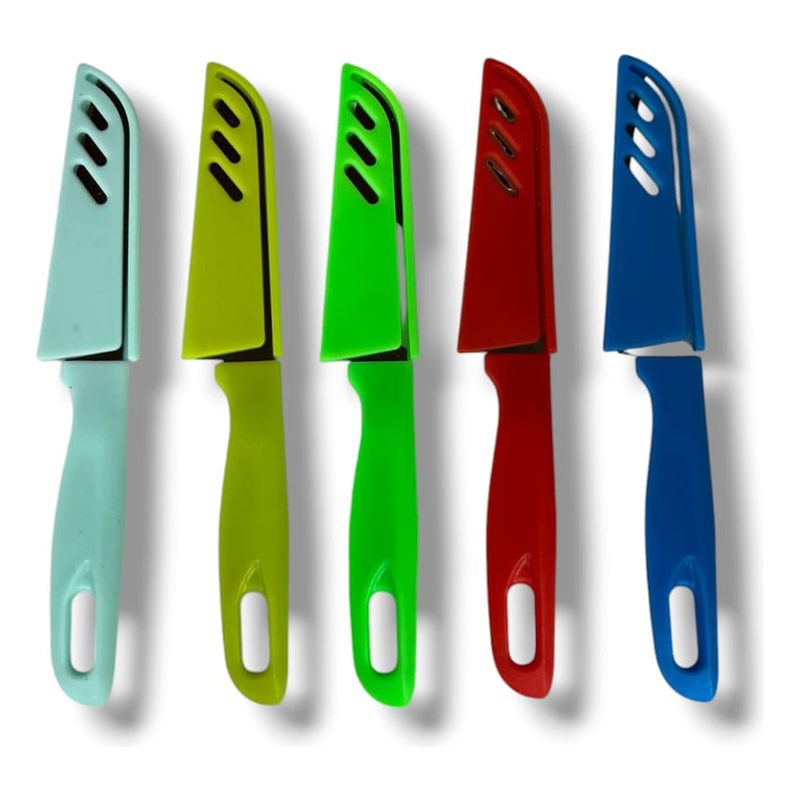 GENERICO - Cuchillos Para Cocina Mango Y Funda Plástica Paq 50 Unidades