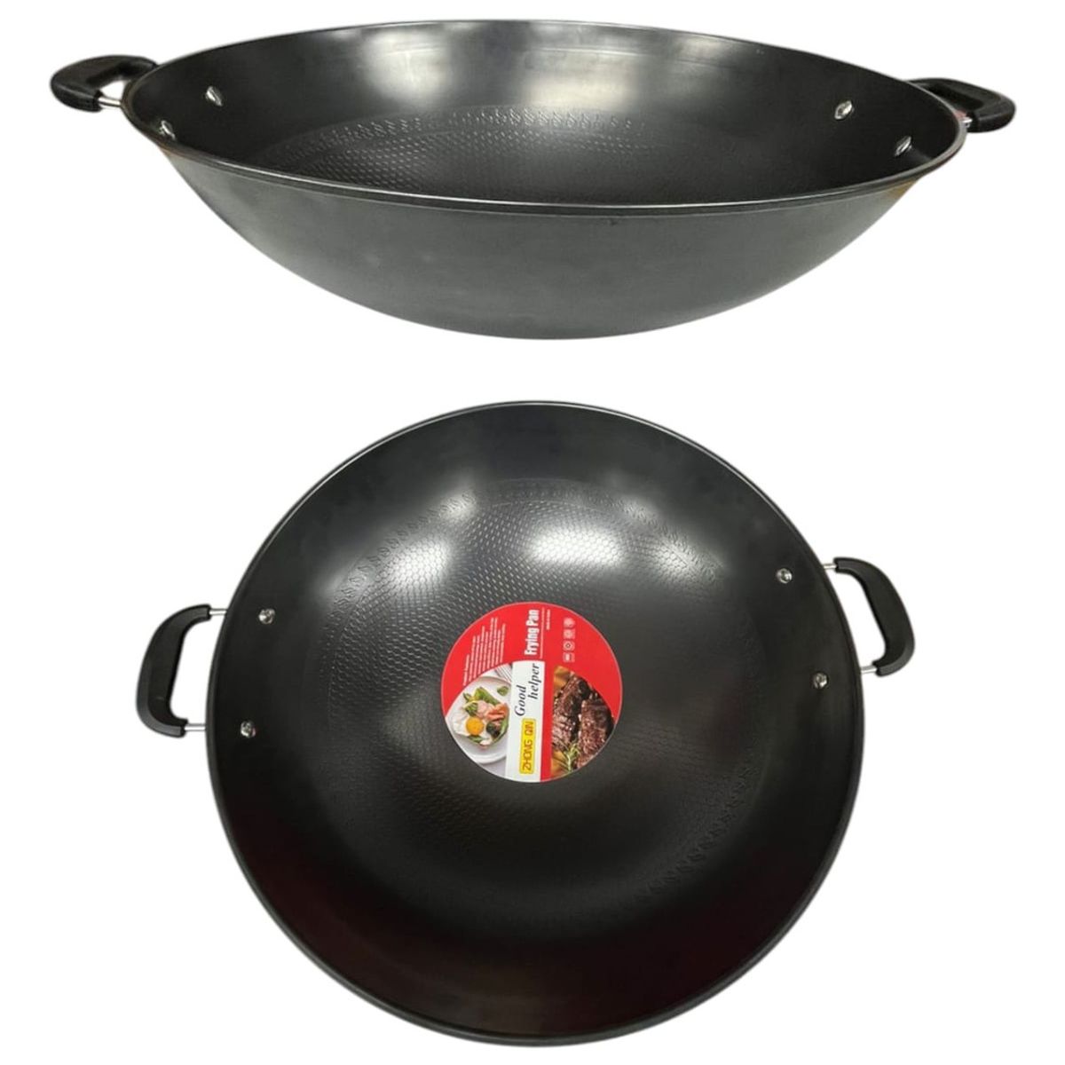 GENERICO - Disco Wok Chino Antiadherente Con Manillas 465cm